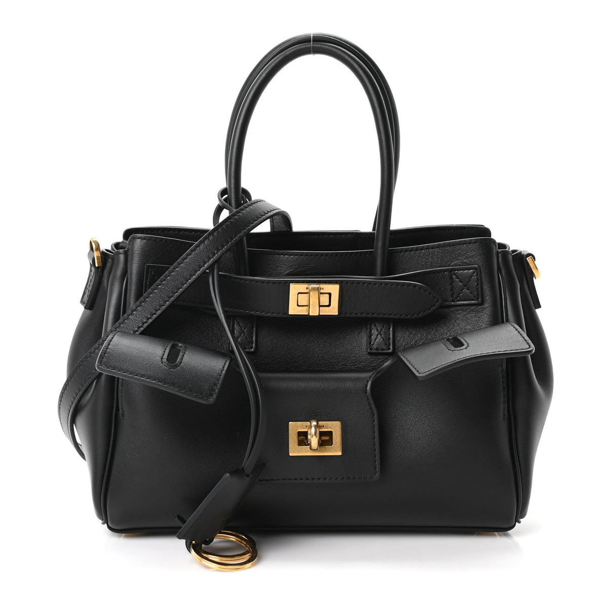 Mini Calfskin Handbag - Black