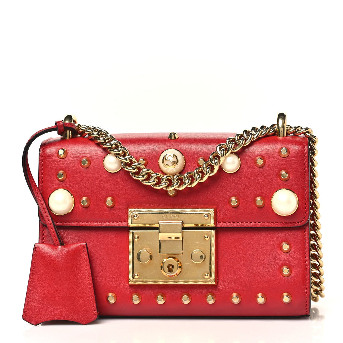 Small Calfskin Shoulder Bag - Red