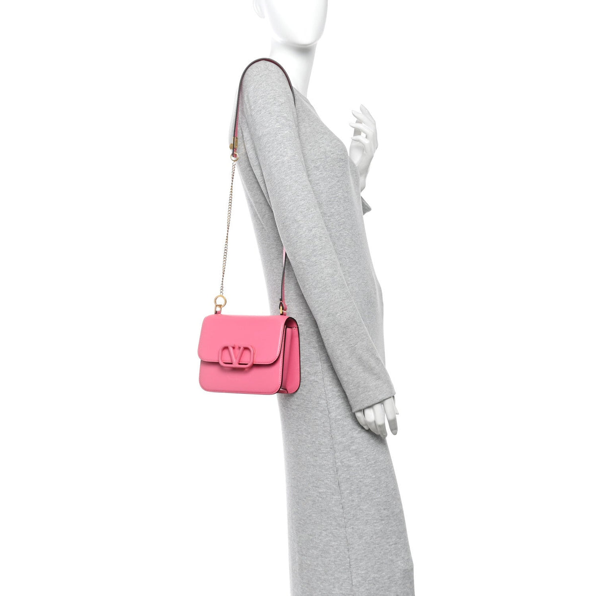 Small Calfskin Shoulder Bag - Pink