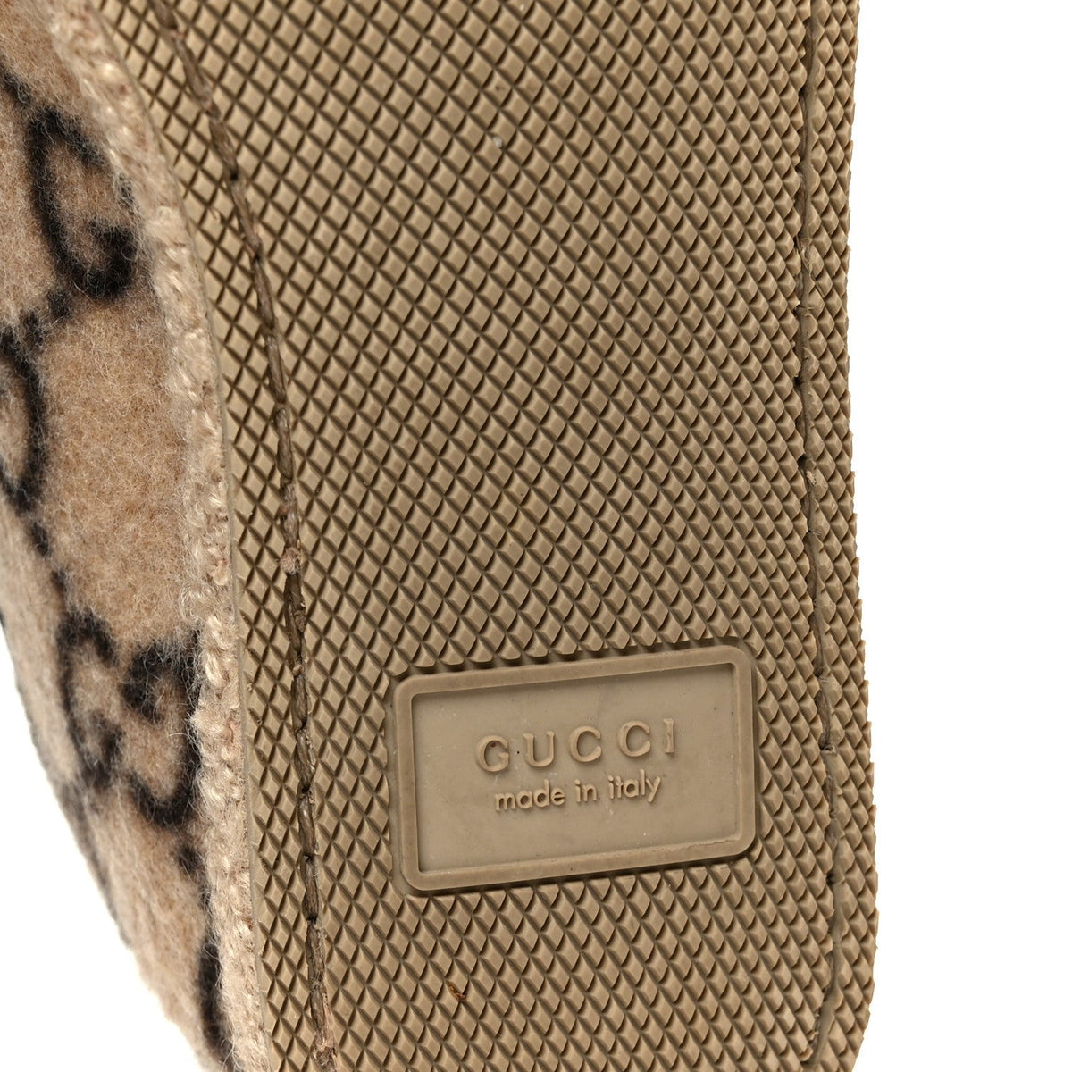 Gucci Wool Women's Fria Horsebit Loafers 35.5 Beige Ebony