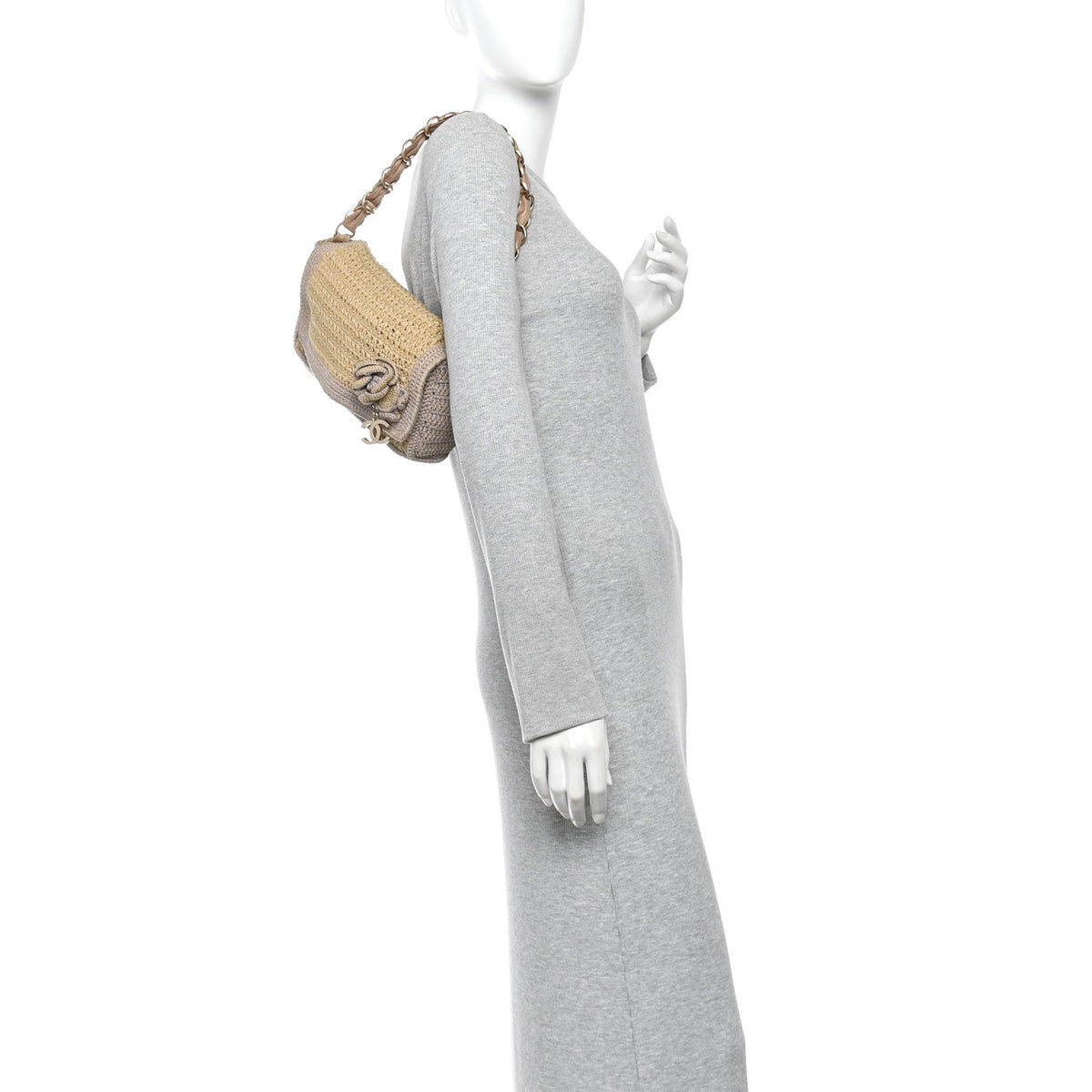 Flap Shoulder Bag - Beige