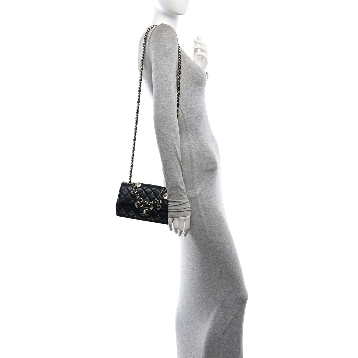 Mini Quilted Lambskin Flap Shoulder Bag - Tan