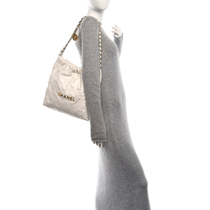 Small Quilted Calfskin Handbag - White