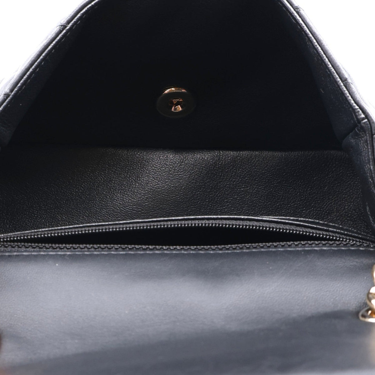 Mini Quilted Lambskin Flap Shoulder Bag - Tan
