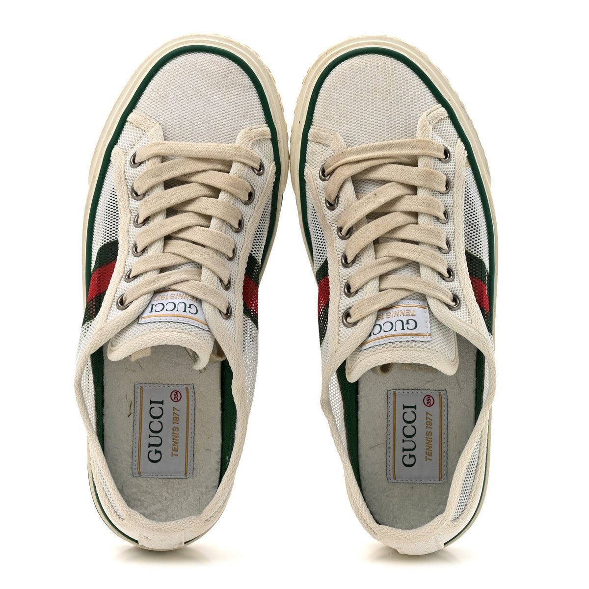 Gucci Mesh Women's Tennis 1977 Sneakers 35.5 Mystic White
