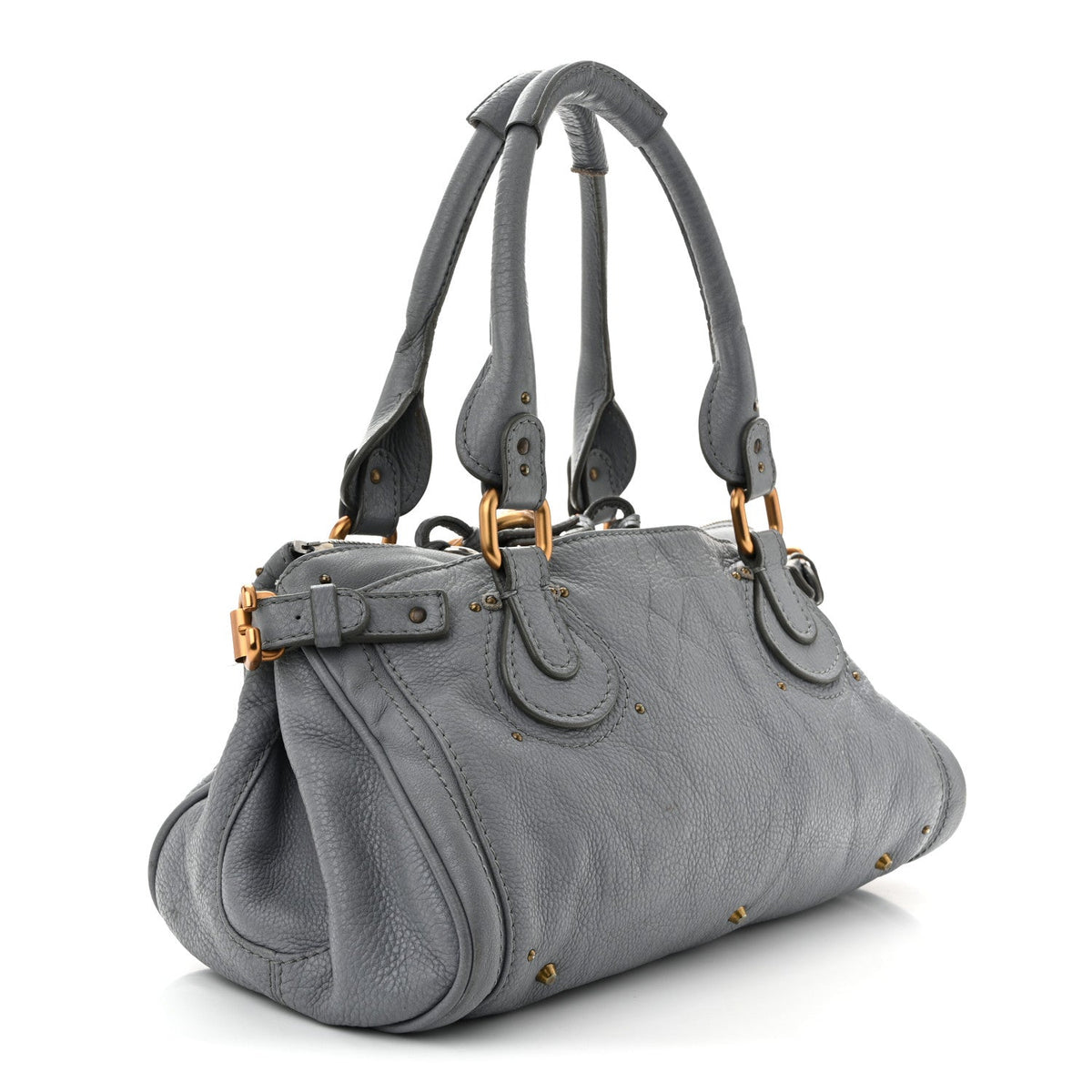 Medium Calfskin Satchel Bag - Blue