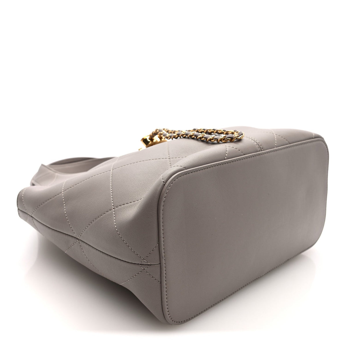 Quilted Calfskin Handbag - Grey