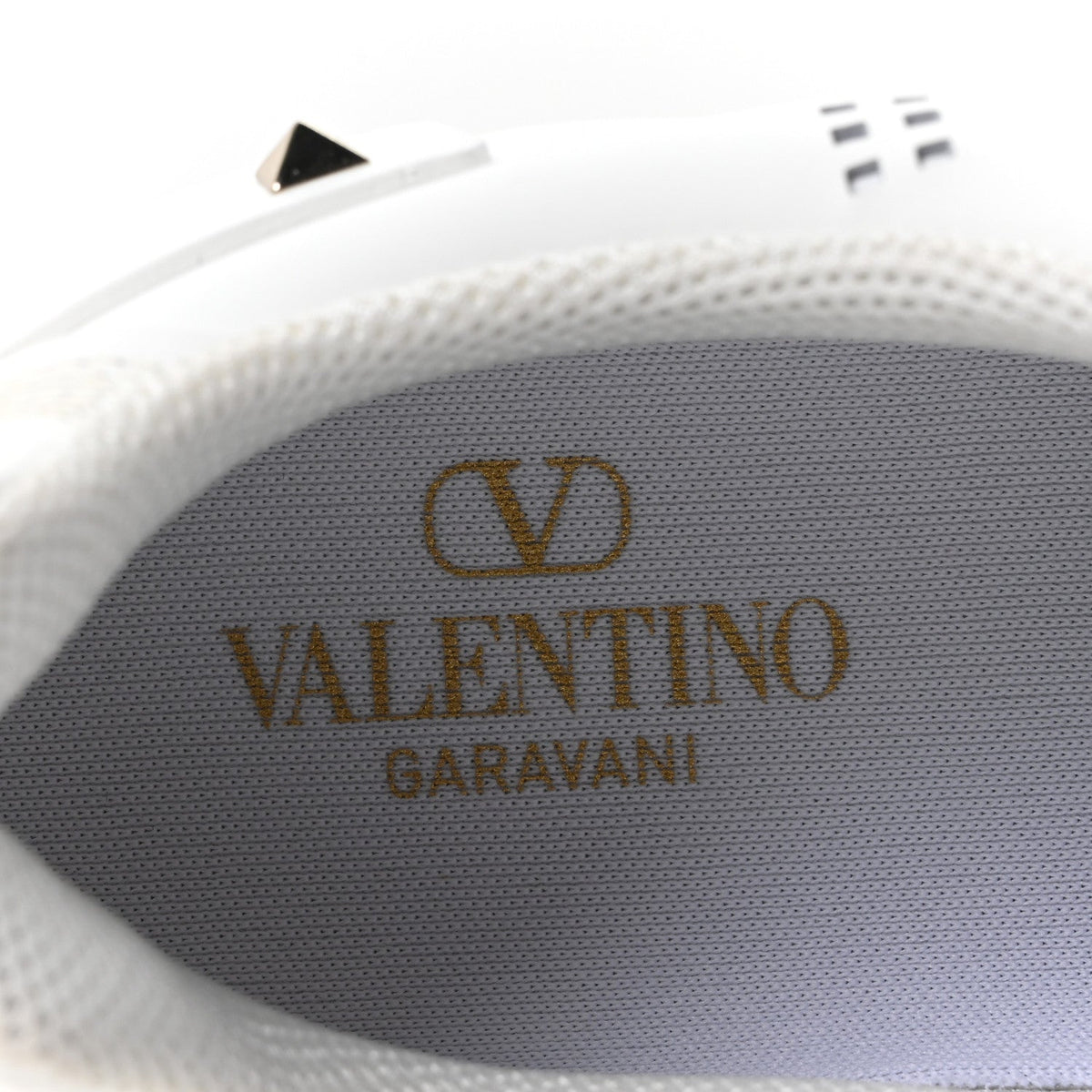 Valentino Garavani Calfskin Men's Backnet Sneakers 46 White
