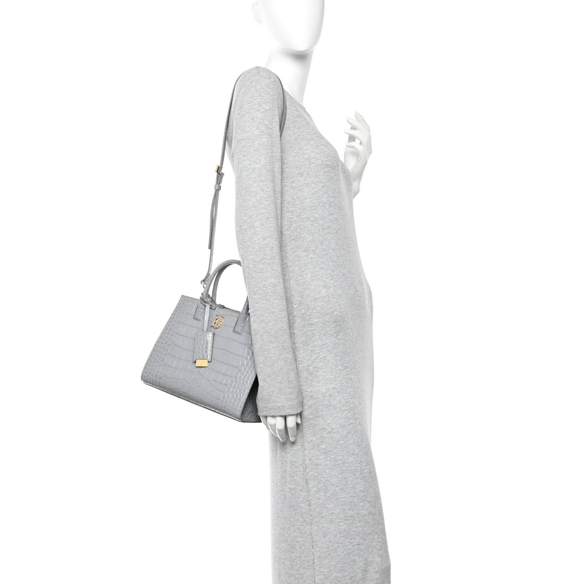 Mini Calfskin Tote Bag - Grey