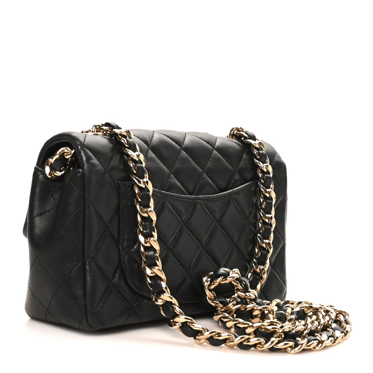 Mini Quilted Lambskin Flap Shoulder Bag - Tan