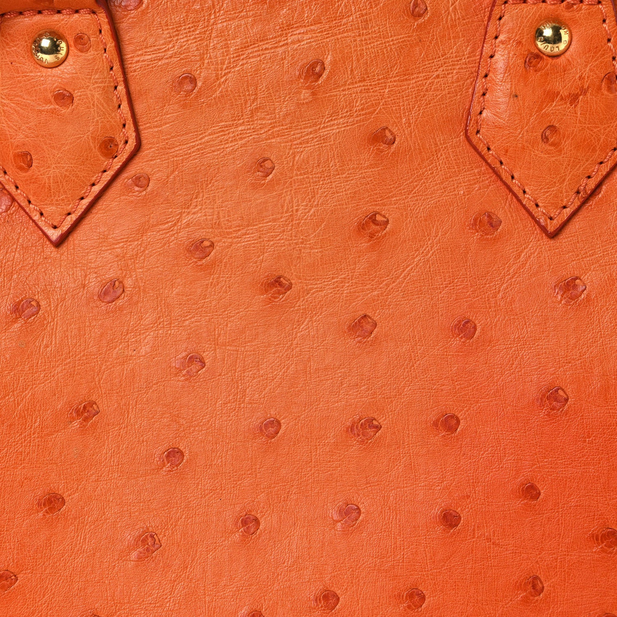 Ostrich Alma Bb Piment Handbag