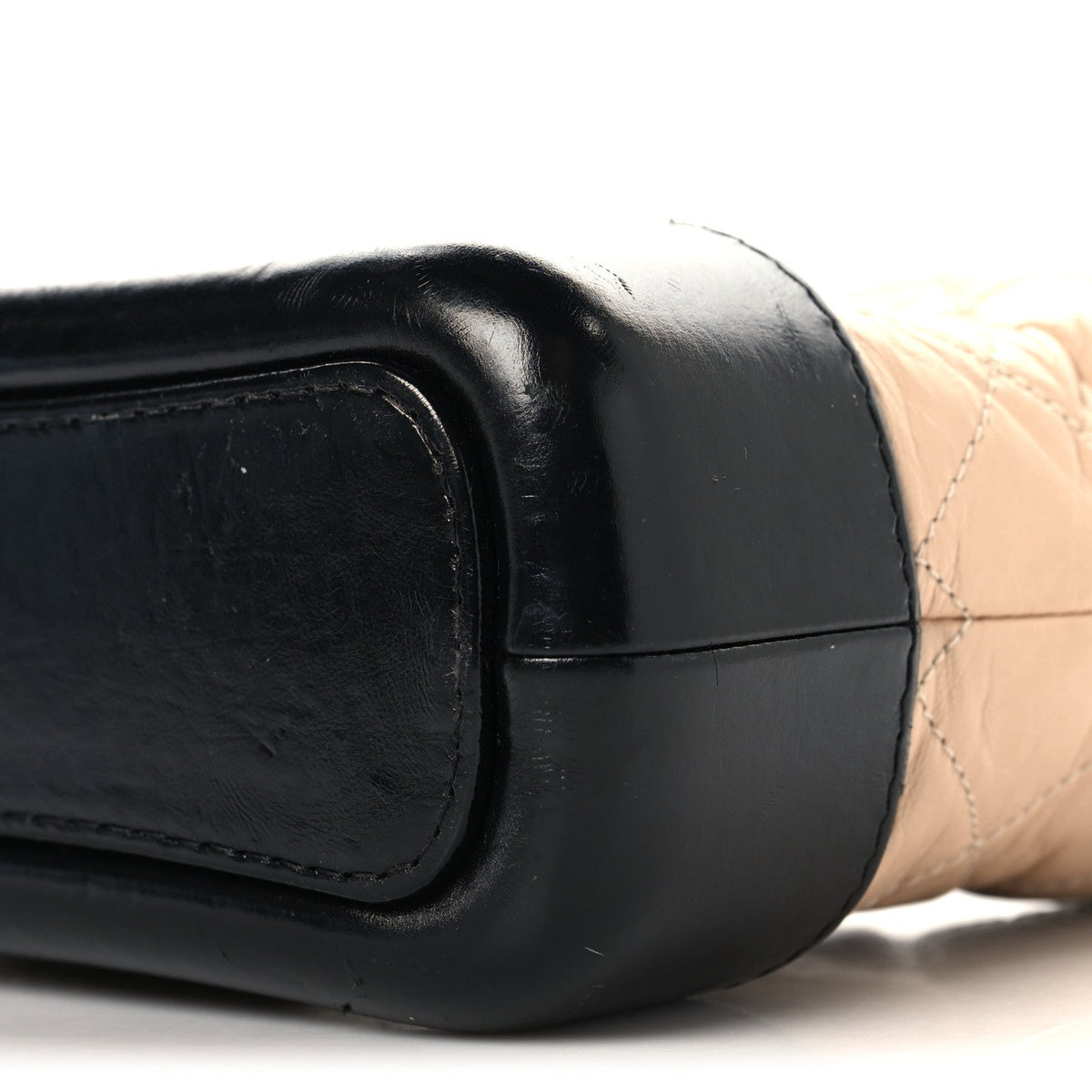 Small Quilted Calfskin Hobo Bag - Beige
