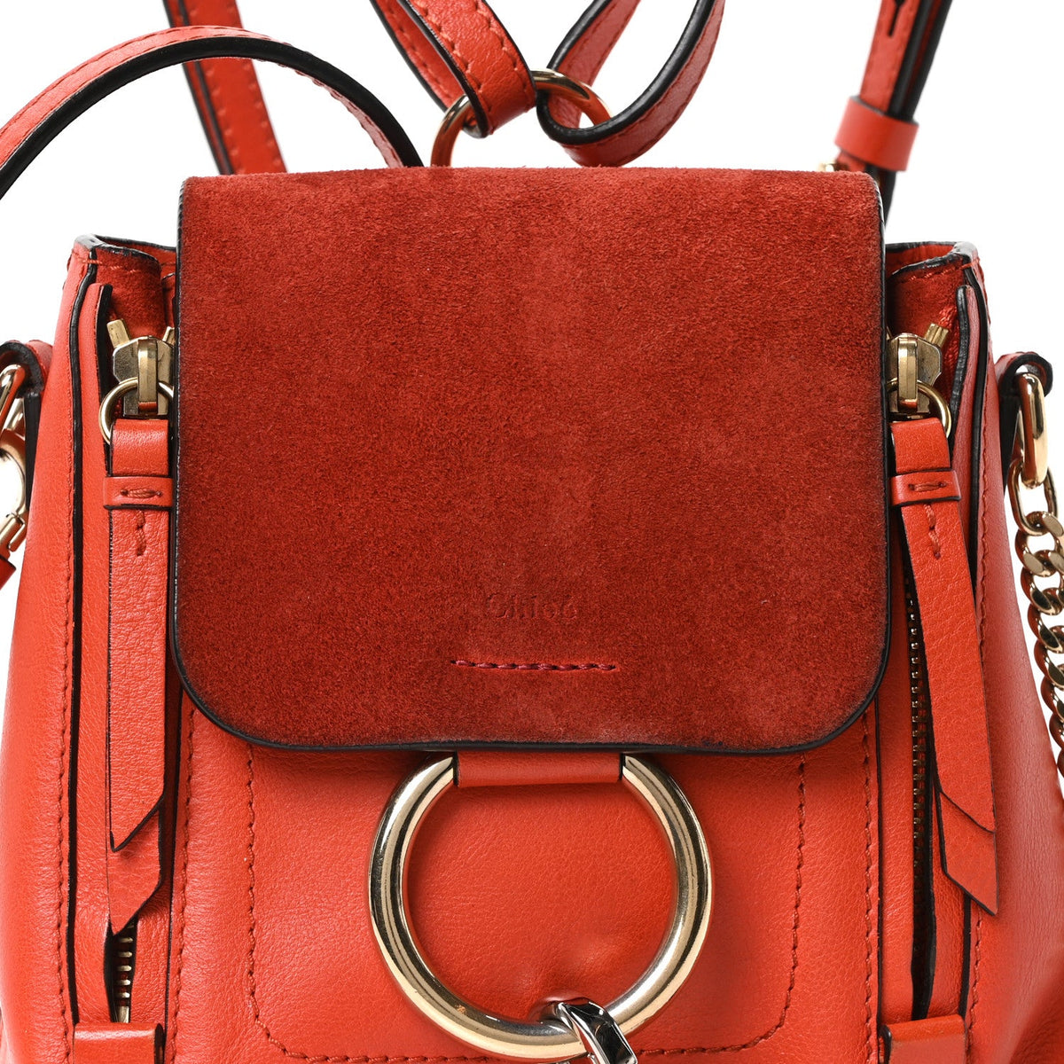 Mini Calfskin Suede Backpack - Red