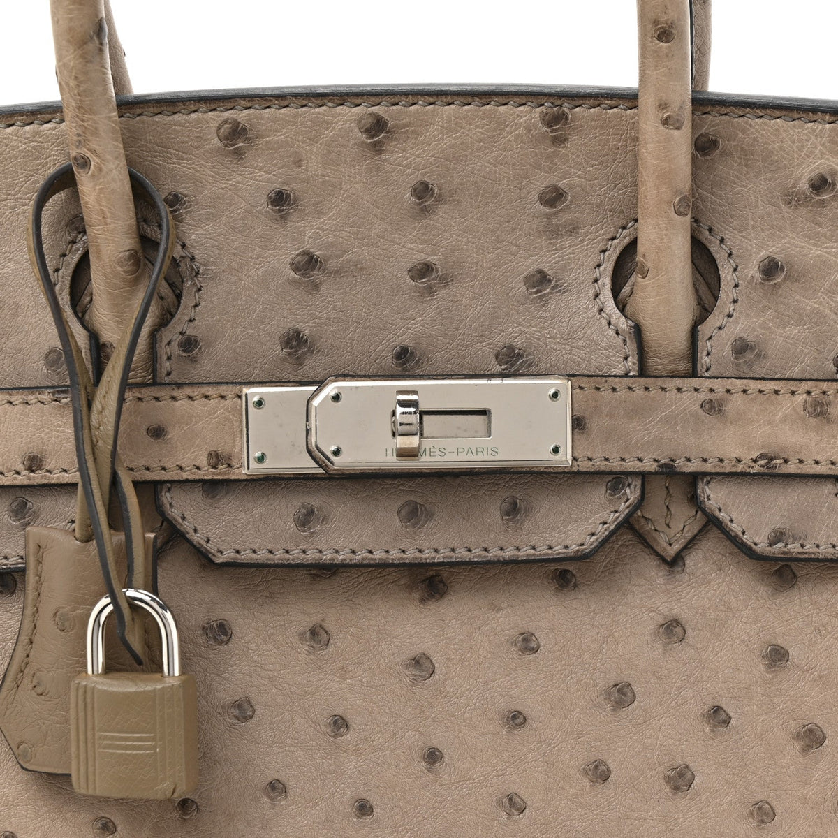 Ostrich Birkin 30 Mousse Handbag