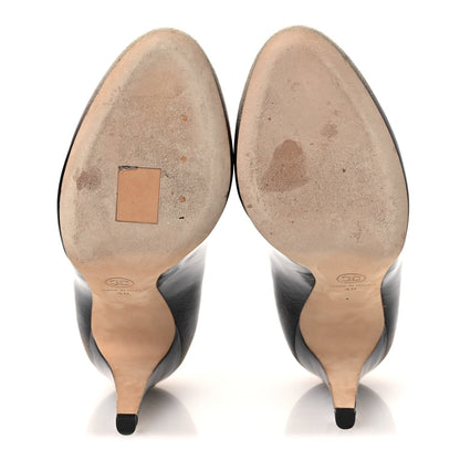 Chanel Patent Ombre Women's Pumps 40 Beige Black