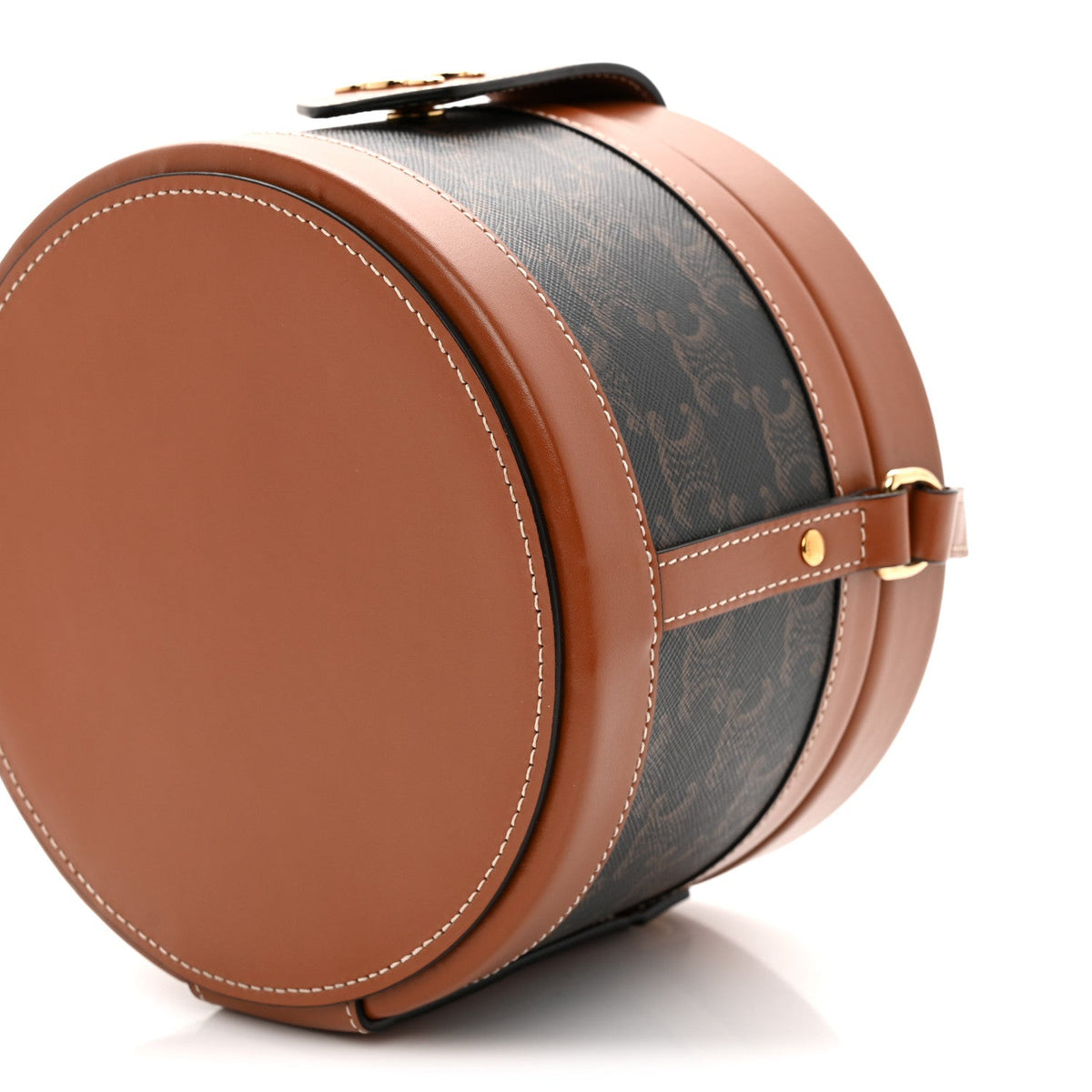 Medium Calfskin Canvas Handbag - Tan