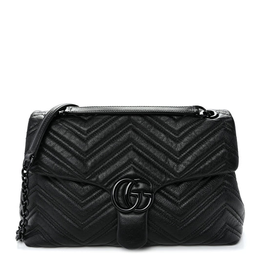 Medium Calfskin Shoulder Bag - Black