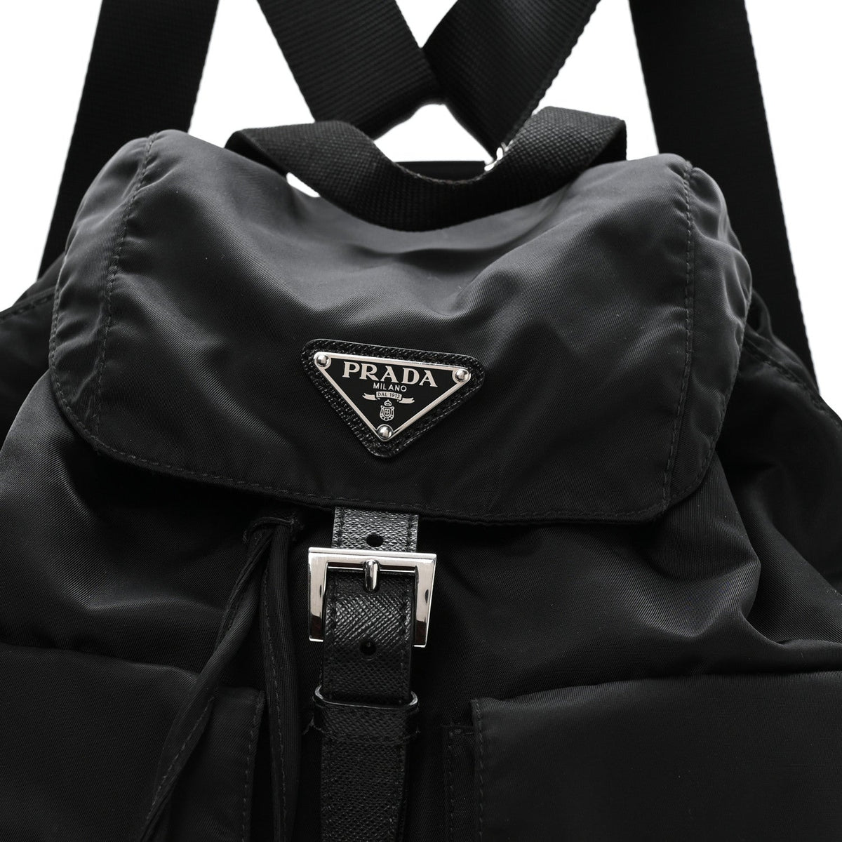 Medium Nylon Backpack - Black