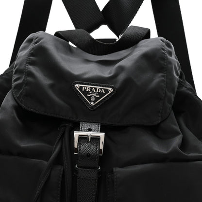 Medium Nylon Backpack - Black