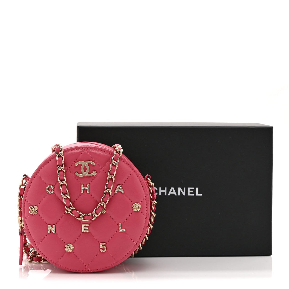 Quilted Lambskin Clutch Bag - Pink
