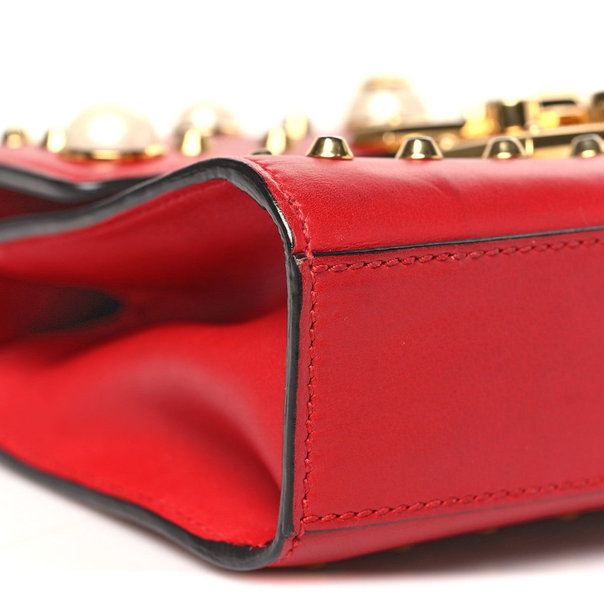 Small Calfskin Shoulder Bag - Red