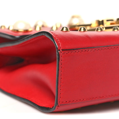 Small Calfskin Shoulder Bag - Red