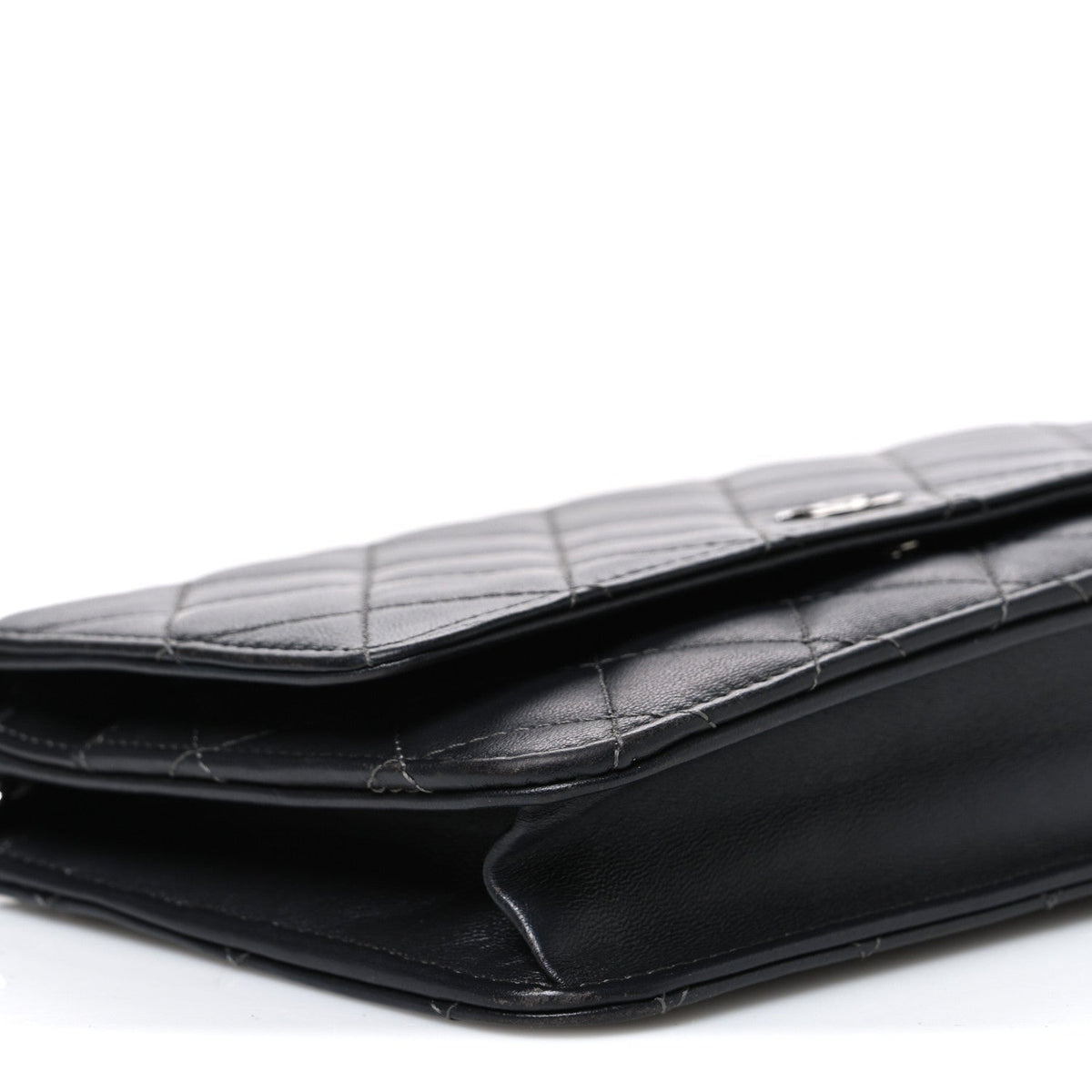 Quilted Lambskin Wallet Bag - Black
