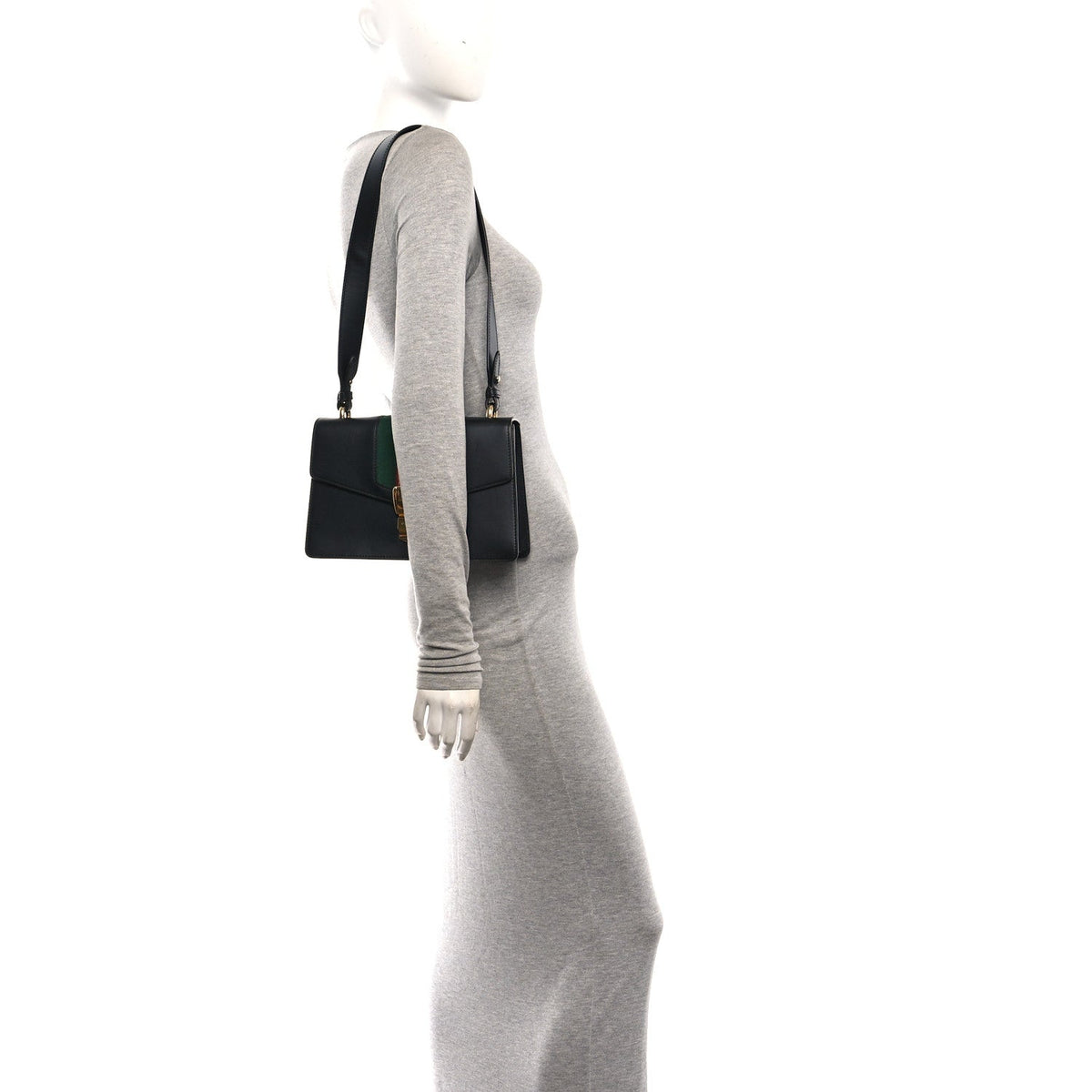 Small Calfskin Shoulder Bag - Black