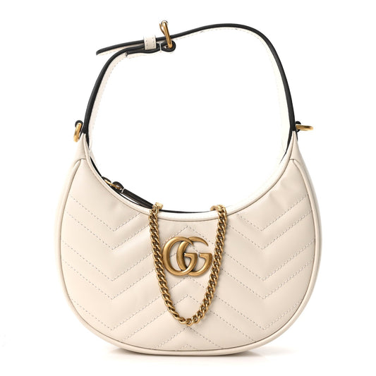 Mini Calfskin Hobo Bag - White
