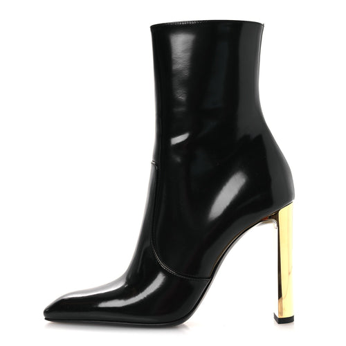 Vitello Marilyn Auteuil Ankle Zip Boots Black