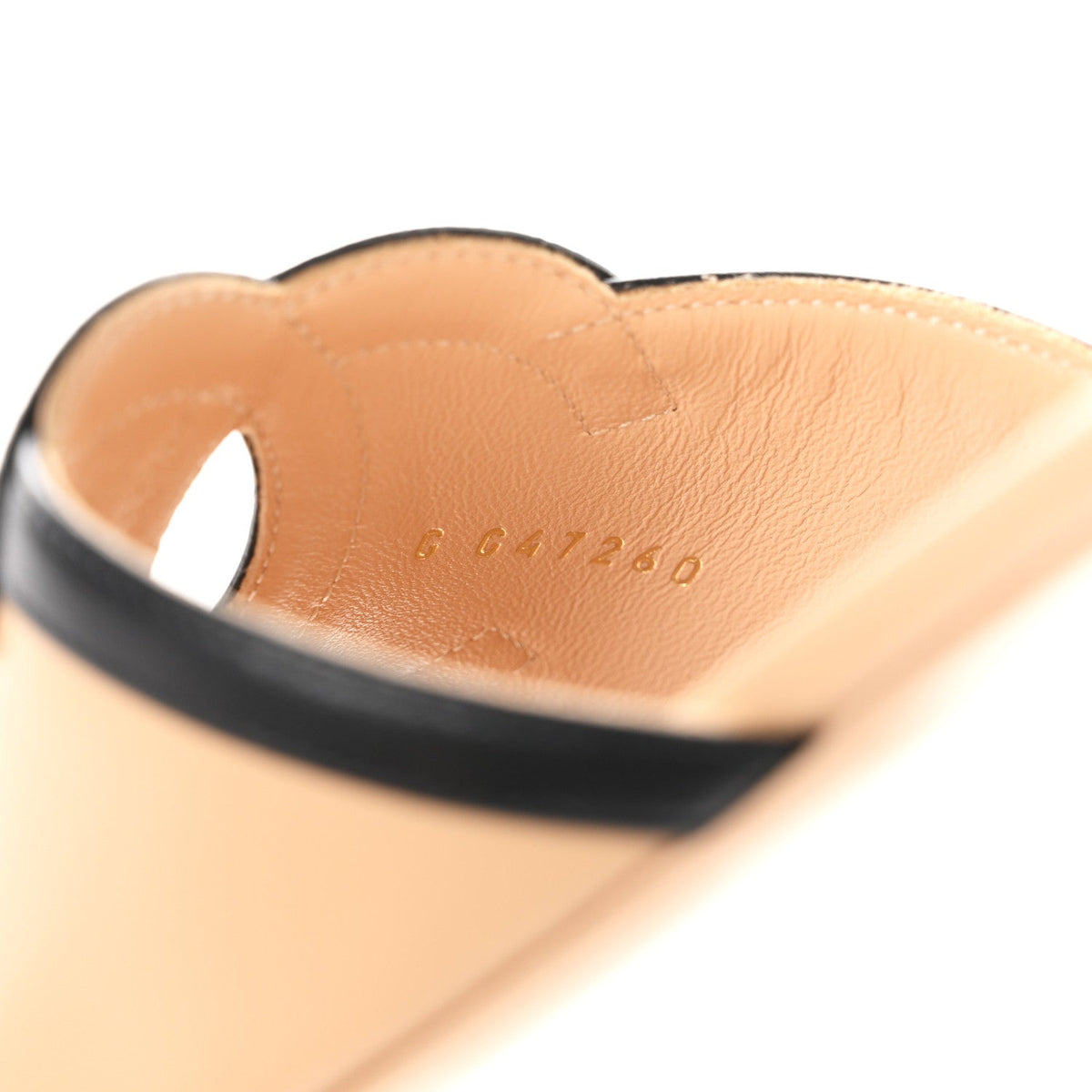 Chanel Lambskin CC Cutout Sandal Women's Mules