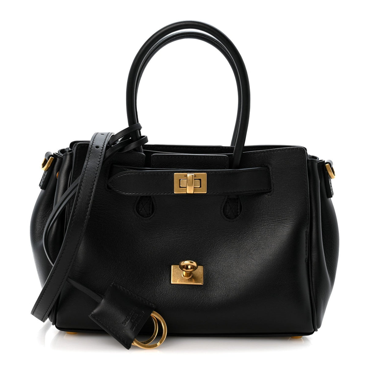 Mini Calfskin Handbag - Black