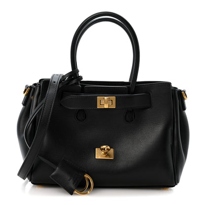 Mini Calfskin Handbag - Black