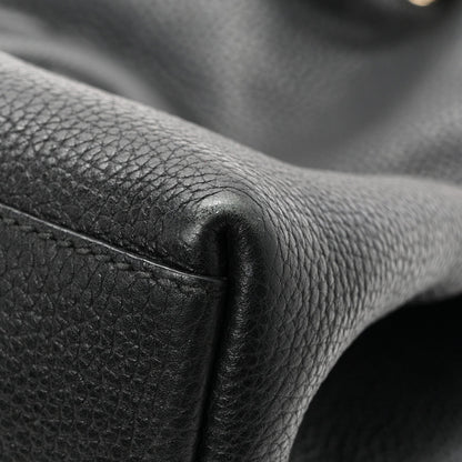 Medium Calfskin Shoulder Bag - Black