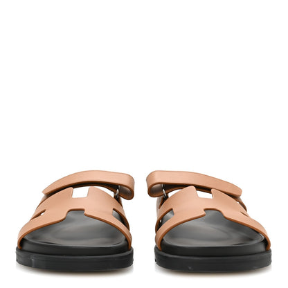 Hermes Calfskin Women's Chypre Sandals Naturel