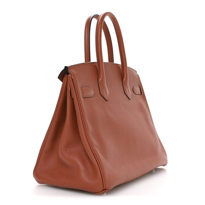 Taurillon Novillo Birkin 30 Cuivre Handbag