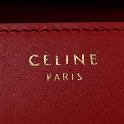 Small Calfskin Flap Shoulder Bag - Red