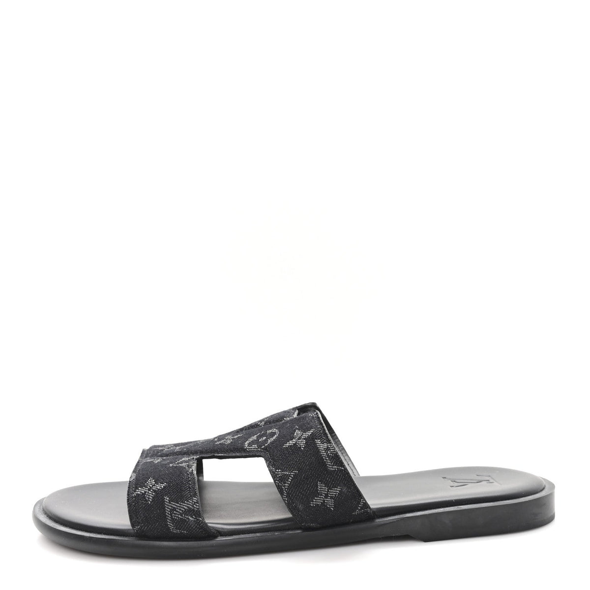 Monogram Denim LV Oasis Mules 8.5 Black