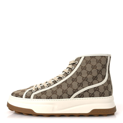 New Canvas GG Monogram Tennis 1977 High Top 55Mm Platform Sneakers Bei