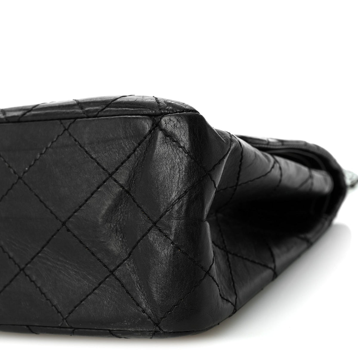 Quilted Calfskin Flap Shoulder Bag - Black