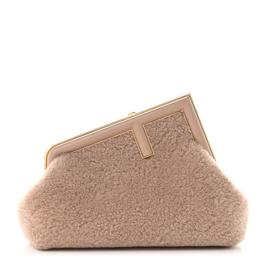 Small Shearling Handbag - Rosa