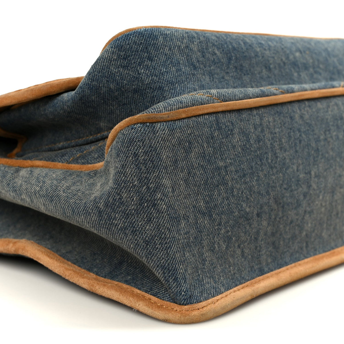 Medium Suede Satchel Bag - Blue