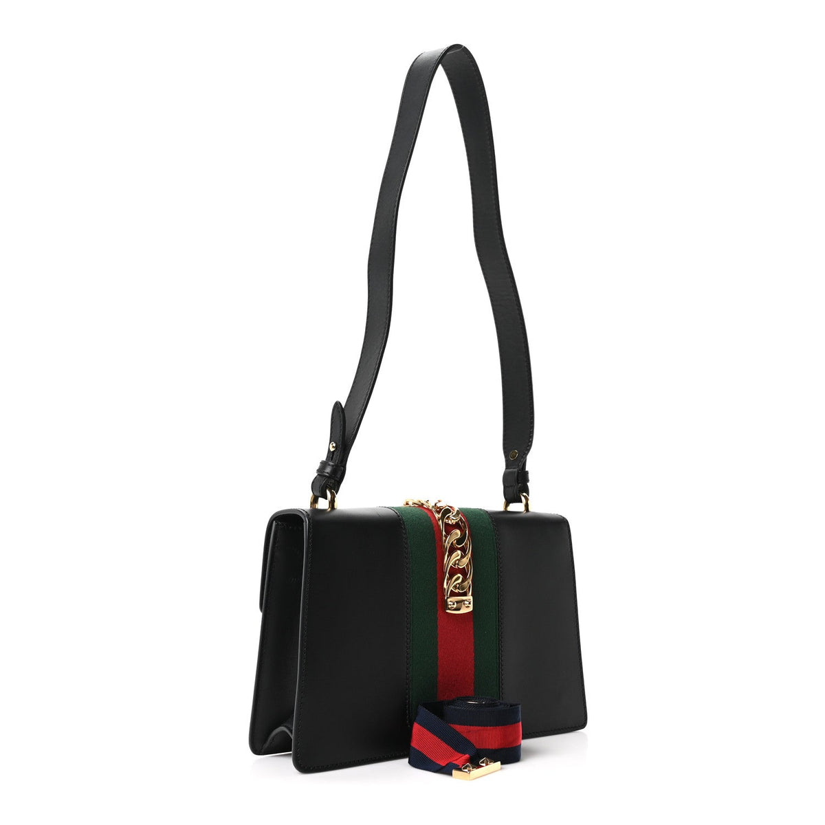 Small Calfskin Shoulder Bag - Black