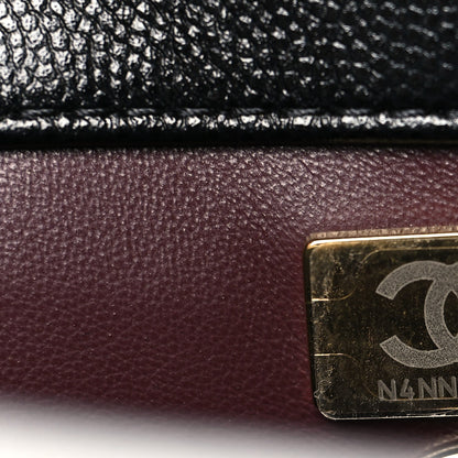 Mini Quilted Caviar Flap Shoulder Bag - Black