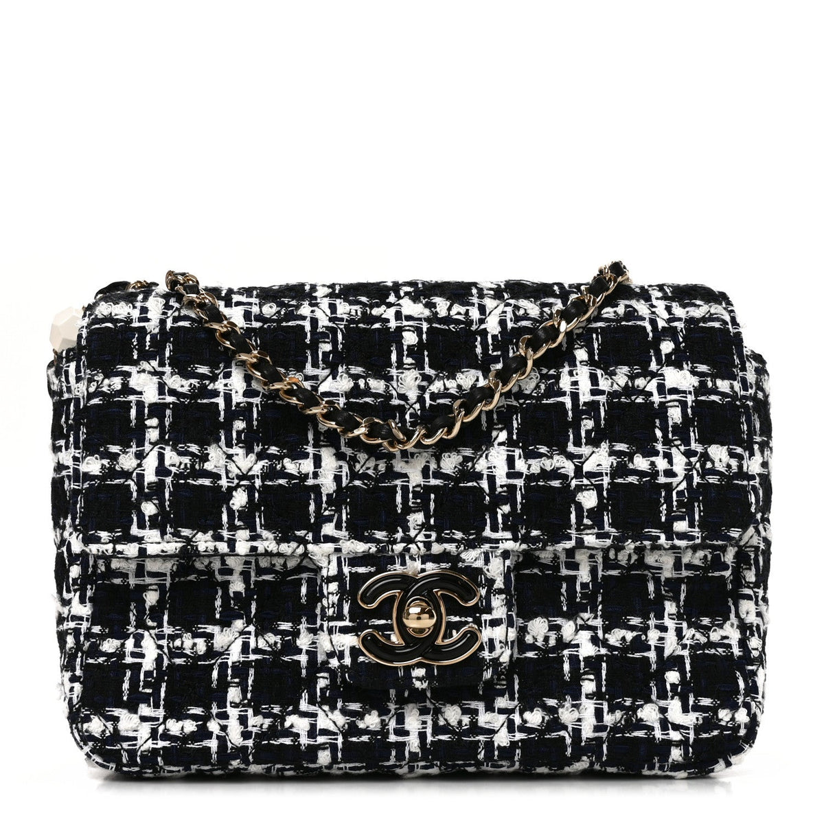 Mini Quilted Flap Shoulder Bag - White