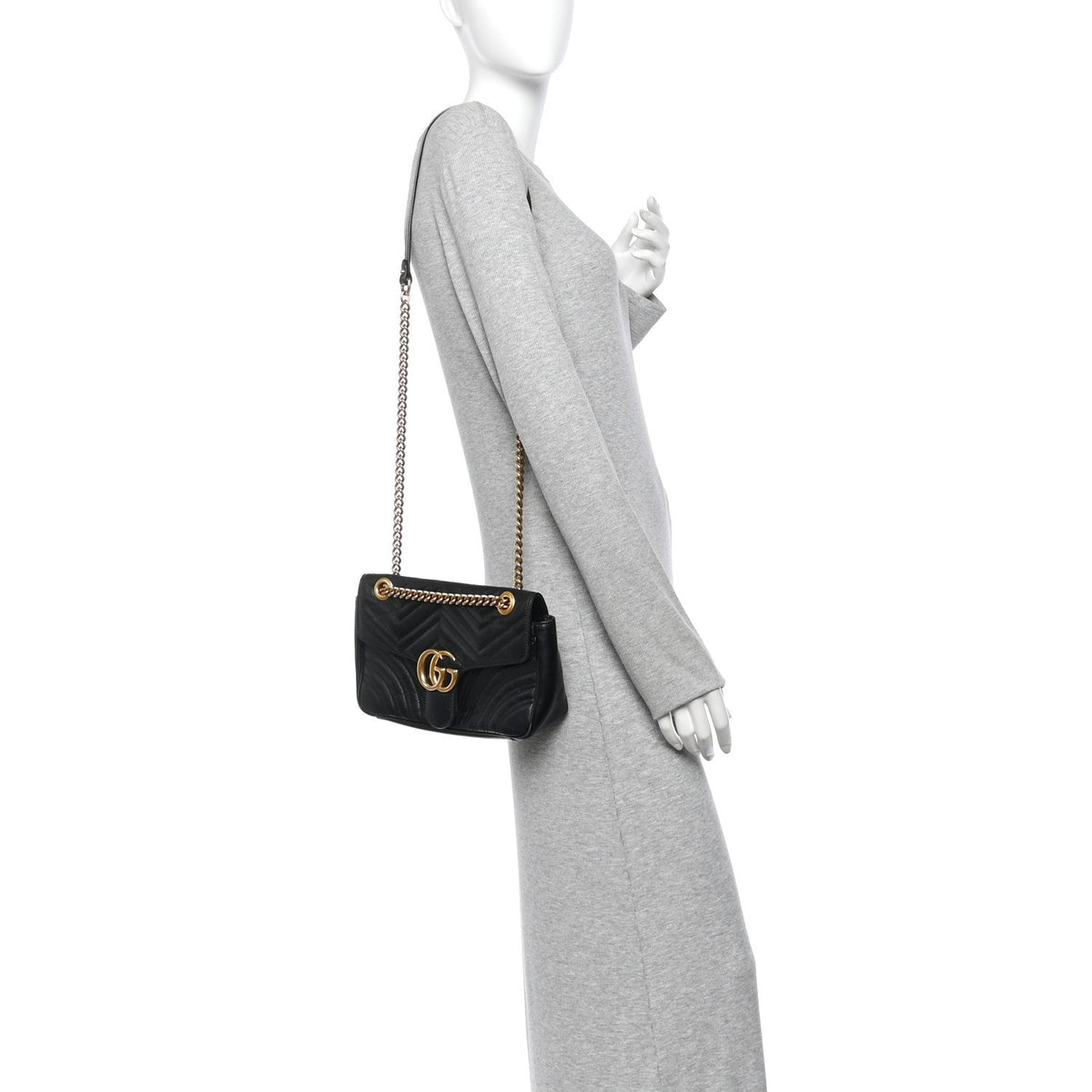 Small Calfskin Shoulder Bag - Black