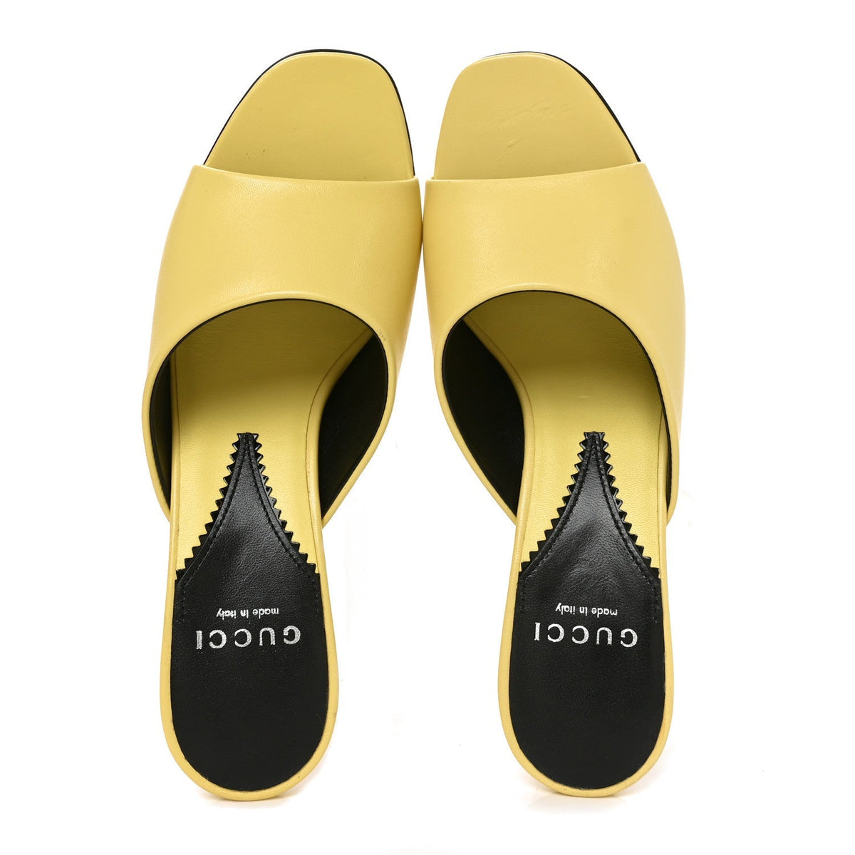 Gucci Kidskin Women's Interlocking G Sandals 36.5 Banana