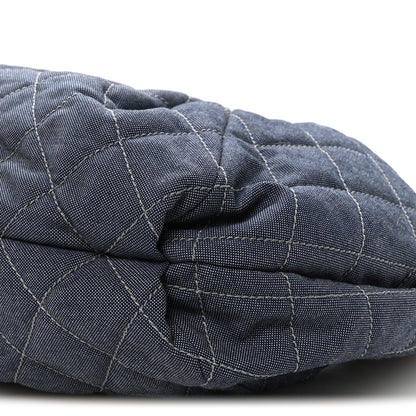 Large Quilted Handbag - Blue