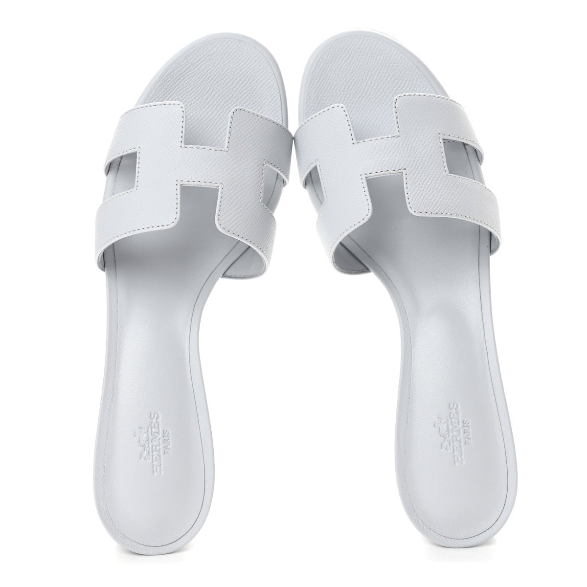 Hermes Epsom Women's Oasis Sandals Bleu Glacier