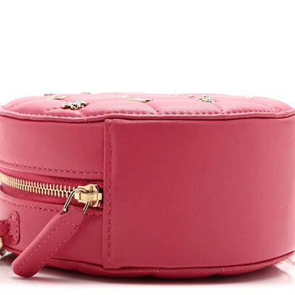 Quilted Lambskin Clutch Bag - Pink